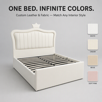 Gepolstertes Bett mit LED-Beleuchtung |   Bett mit LED-Beleuchtung, individuelles Logo & OEM-Unterstützung |   Individuelles Logo & OEM-Unterstützung möglich