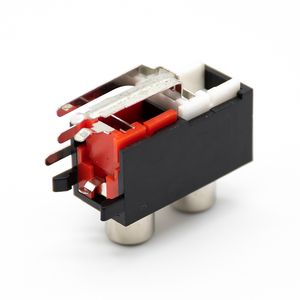 Doble ángulo recto de 90 grados a través del orificio RCA Jack hembra Conector de audio Montaje en PCB para auriculares de audio - Product Image 2