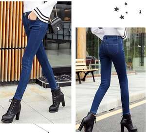 Hiver pour femmes Jeans taille haute <span class=keywords><strong>Pantalon</strong></span> femme Jeans épaissi Plus Size Velvet Thick Warm Push up <span class=keywords><strong>Mom</strong></span> Jeans Femme - Product Image 6