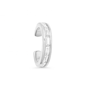 LOZRUNVE Orecchini a Clip Eleganti in Argento Sterling 925 Placcato Oro 14k con Zirconi Baguette - Product Image 3