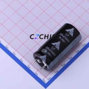 ตัวเก็บประจุแบบอิเล็กโทรไลต์อะลูมิเนียมแบบ Snap-in รุ่น LFG221M22045FVA ชนิด Through hole (THT) ขนาด D22xL45 มม. 220uF 20% 400V ขา 10 มม. - Product Image 1