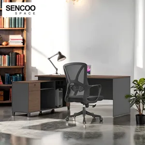 Sencoo Professional Office Furniture Executive Desk Customizable Furniture Commercial Computer Desk Maten Work Desk
