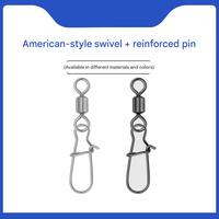 Connecteur pivotant américain robuste à 8 anneaux en forme de 8, mousqueton rapide pour leurres, accessoires de pêche