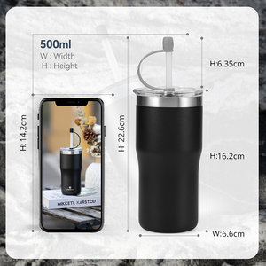 2024 produk penjualan laris cangkir Tumbler susu terisolasi vakum baja tahan karat dinding ganda untuk anak-anak dengan sedotan - Product Image 4