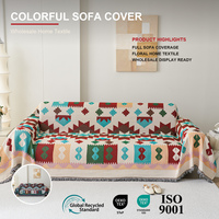 Housse de canapé Opal Kilim Aztec, motif géométrique audacieux, rustique, nomade, tribal, multicolore, vibrant, éclectique, saisissant, terreux