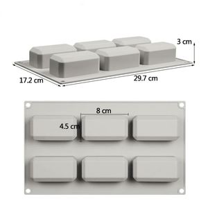 Moule à savon rectangulaire ovale en silicone sans BPA, fait main, pour la fabrication de savons personnalisés, artisanat avec logo personnalisé en gros - Product Image 5