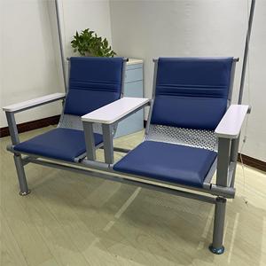 Fauteuil d'infusion Ke Ming Hospital KM-DH03 bleu 2 places avec accoudoirs pour salle d'attente de clinique - Product Image 1