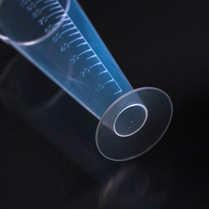 O'Kayme <b>Plastic</b> Measuring <b>Cup</b> 25ml 50ml 100ml 250ml 500ml 1000ml Polypropylene Transparent Graduated Beaker Lab Use - Product Image 1