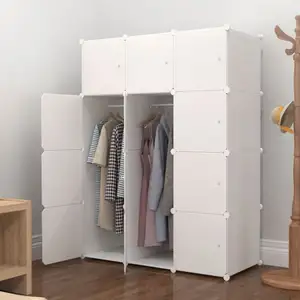 Benutzer definierte DIY 12 Würfel Kunststoff Kommode Aufbewahrung würfel Kunststoff Schlafzimmer Schränke Baby Schrank