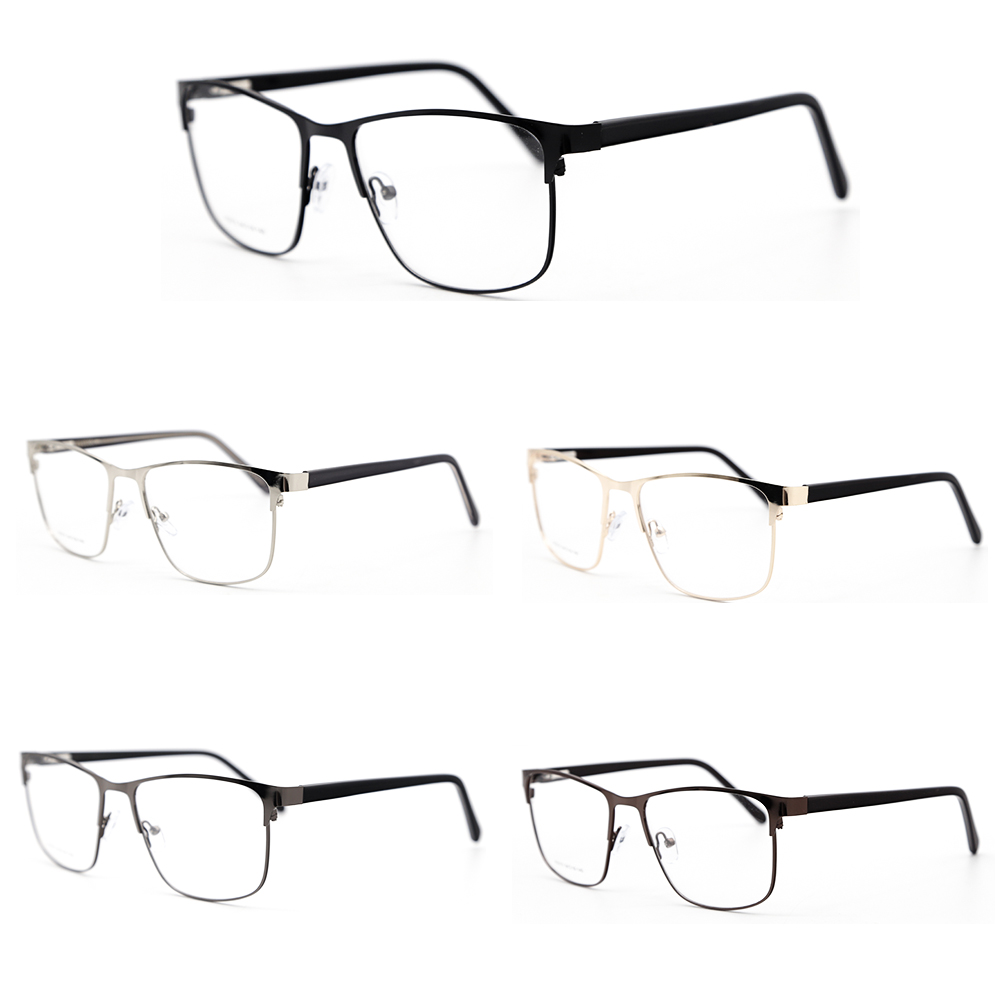 Gafas ópticas de metal negro para hombre de diseño simple para Miopía