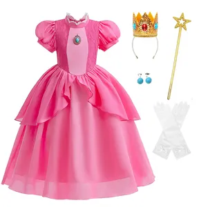 लड़की हेलोलीन कोस्प्ले पोशाक पोशाक बच्चों के लिए मंच पोशाक पहने बच्चे जन्मदिन कार्निवल पार्टी