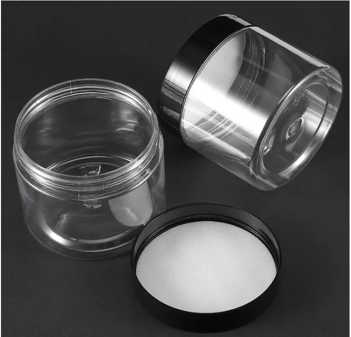 100ml 8oz 500ml 1000ml Clear pet plastic storage container food grade cosmetic cream jar with lid