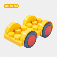 Ensemble de jeu créatif de véhicules modulaires en blocs de construction de grande taille, voiture, camion, train avec roues roulantes pour enfants