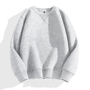 Wholesale Custom 400Gsm Fleece Thickened Solid Color Men Oversize Crew Neck <b>Sweatshirt</b> <b>Long</b> Sleeve Crewneck <b>Sweatshirts</b> for Men - Product Image 5