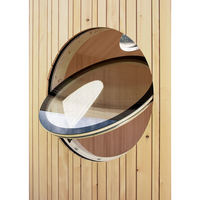 Ventana Redonda de Aluminio con Diseño Abatible y Doble Vidrio Templado para el Hogar