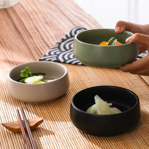 Vaisselle de cuisine japonaise pour la maison-Plat d'assaisonnement en céramique écologique Bol à collation Bol à soupe et à salade Petite assiette - Product Image 5