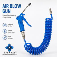 Pistolet souffleur d'air robuste en plastique pour camion HJYAJZT, kits de pistolets souffleurs d'air et de poussière avec tuyau en PU long de 5 m