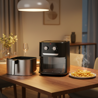 Nouvelle friteuse à air numérique industrielle de 8 L, construction en plastique carré, électrique, cuisson sans huile, rapide, économie d'énergie, facile à nettoyer, pour la maison
