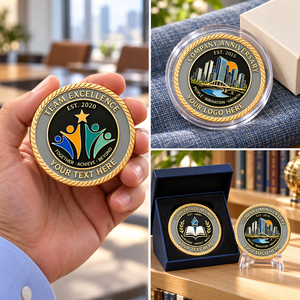 Monedas Conmemorativas Personalizadas en Tono Dorado, Regalos Conmemorativos para Aniversarios Corporativos, Universitarios, Equipos y Reconocimiento a Antiguos Alumnos - Product Image 2