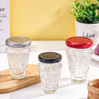 Bouteilles en verre transparent de 50 ml, 75 ml, 100 ml pour la vente en gros, bocaux en verre de qualité alimentaire pour la viande de poisson fraîchement mijotée, la confiture, le miel