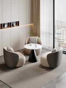 Set di Divano <span class=keywords><strong>e</strong></span> Poltrone Singole per Lounge d'Hotel, Design Minimalista Moderno, Lusso Leggero, Arredamento Commerciale Personalizzabile - Product Image 2