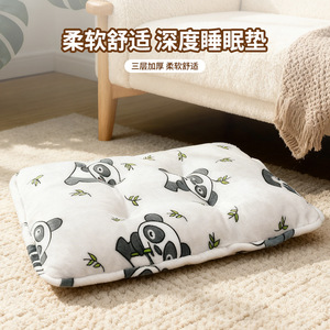 Alfombra de franela gruesa para dormir para mascotas, rectangular, con relleno de fibra de poliéster, cálida, para gatos y perros, para todas las estaciones - Product Image 2