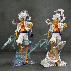 Figurine <span class=keywords><strong>One</strong></span> Piece NY Nika Luffy, Forme Gear 5 Dieu du Soleil, Luffy marchant sur les nuages tenant une foudre, Modèle d'ornement en gros - Product Image 1