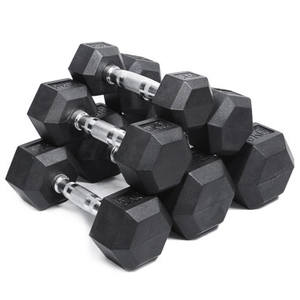 Çin üreticinin altıgen çelik dambıl Set 2.5-30kg kauçuk kaplama ile kollar ve bacaklar için 60kg Pushup Dumbells - Product Image 1