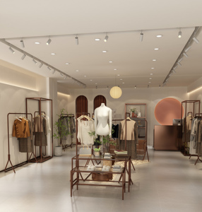 Cao End Tùy Chỉnh Vải Hiển Thị Đứng Phụ Nữ Quần Áo Hiển Thị Kệ Kim Loại Bán Lẻ Boutique Vàng Cửa Hàng Quần Áo Giá Đứng - Product Image 3