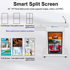 Podio Digital Interactivo Inteligente Portátil con Elevación Automática, Diseño de Pantallas Dobles <span class=keywords><strong>para</strong></span> Enseñanza y Discursos - Product Image 2