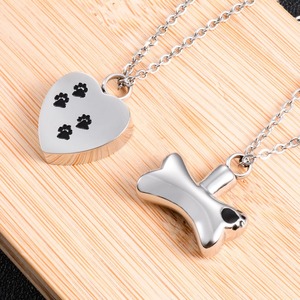 Collier pendentif urne pour chien en acier inoxydable avec conteneur pour cendres, bijou commémoratif, accessoires de crémation, cadeau - Product Image 2