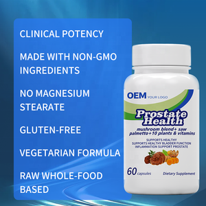 Capsules à base de plantes puissantes pour la prostate, marque privée OEM en gros, pour hommes, soutien de la prostate, santé des voies urinaires - Product Image 4