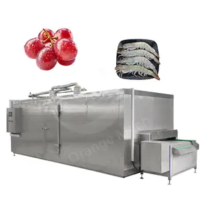 Máquina de congelamento de túnel IQF de fábrica de alta eficiência/Congelador de túnel/Equipamento de congelamento para venda para carne de frutos do mar
