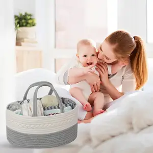 Organizador de carrito de pañales de algodón de nuevo diseño, bolsa de pañales para mamá para niña, carrito de pañales plegable Superior para recién nacidos, hogar esencial