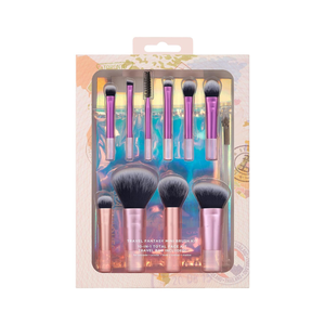 4285 RT 10 Pce Cheveux Synthétiques Nouvelle Marque Privée Visage Double Face Poignée En Aluminium Portable Mini Voyage Taille Maquillage Brosse <span class=keywords><strong>Kit</strong></span> Ensemble - Product Image 1