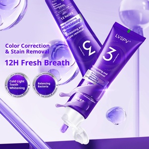 <span class=keywords><strong>Dentifrice</strong></span> Personnalisé OEM ODM Formule Perles Violette Correctrice de Couleur Blanchissante Élimination des Taches Jaunes et de la Mauvaise Haleine 100g pour Usage Domestique et Industriel - Product Image 2