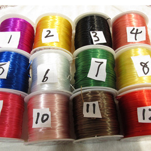 Flat Crystal Thread 0.5mm <b>Elastic</b> <b>Cord</b> For Beaded Bracelet DIY Religious Accessories Wholesale Rope Material - Product Image 2
