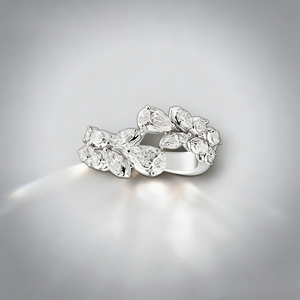 <b>CUSTOM</b> SILVER 10K/14K/18 SOLID GOLD CLASSIC Lab-Grown CVD IGI VVS-VS Oval Cut ENGAGEMENT PARTY FASHION CLUSTER <b>RING</b> - Product Image 2