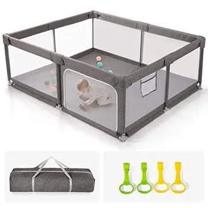 घर के बेडरूम पार्क के लिए सुरक्षित बच्चों के लिए आधुनिक प्लेपेन होम लिविंग रूम मॉल अस्पताल-सुरक्षा खेल बाड़ - Product Image 2