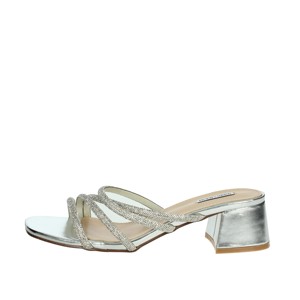 Pantofole con tacco in argento 50472 décolleté da sposa di alta qualità con tacchi sottili con plateau 3cm-8cm tacco tacco eleganti sandali - Product Image 1