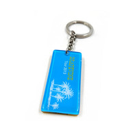 Porte-clés personnalisés en acrylique, breloques en plastique double face, anneaux porte-clés, impression de logo, accessoires cadeaux