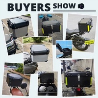 Boîte de rangement universelle pour scooter en aluminium imperméable de 80 L, boîte arrière pour moto, livraison