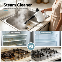 Nettoyeur vapeur en aluminium sans produits chimiques avec une puissance de 900-1050 W, autonomie de 10-12 minutes pour le nettoyage multi-surfaces