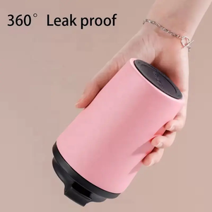 Petit mug thermique en acier inoxydable 304 de 12 oz avec couvercle à vis, poignée et paille - Cadeau d'affaires - Product Image 4