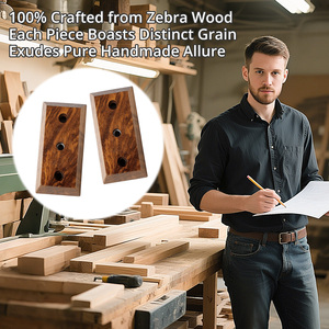 Supporto per chitarra a parete ganci ganci supporto staffa per chitarre acustiche ed elettriche basso Banjo mandolino, legno Zebra - Product Image 5