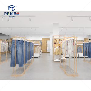 Espositori Vintage in Legno per <span class=keywords><strong>Jeans</strong></span>, Scaffali per <span class=keywords><strong>Negozi</strong></span> di Abbigliamento, Arredamento per <span class=keywords><strong>Negozi</strong></span> di <span class=keywords><strong>Jeans</strong></span> - Product Image 5