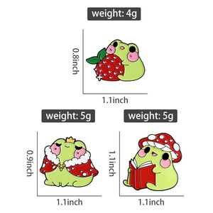 Broche Cape Peinte Motif Petit Grenouille Mignonne <span class=keywords><strong>Prince</strong></span> <span class=keywords><strong>Fraise</strong></span>, Accessoire Vestimentaire, Cadeau <span class=keywords><strong>de</strong></span> Mariage Exquis - Product Image 6