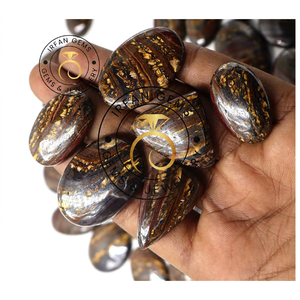 Lot de cabochons en œil de tigre ferreux 100% naturels de haute qualité, prix de gros, pierres pour la fabrication de bijoux faits à la main, lot d'œil de tigre ferreux - Product Image 1