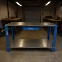 Banc de travail compact Ttake 1200x600mm avec plateau en acier inoxydable et tiroir de rangement pour outils