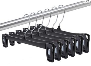 Precio de fábrica: Clips plegables de plástico negros <span class=keywords><strong>para</strong></span> tiendas de ropa, perchas <span class=keywords><strong>para</strong></span> lencería, faldas, pantalones, vaqueros, ropa interior, bragas, cocina y <span class=keywords><strong>armario</strong></span>. - Product Image 3